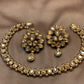 Champagne Gold Kundan Pearl Necklace Set