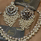 Silver Kundan Pearl Statement Jewellery Set