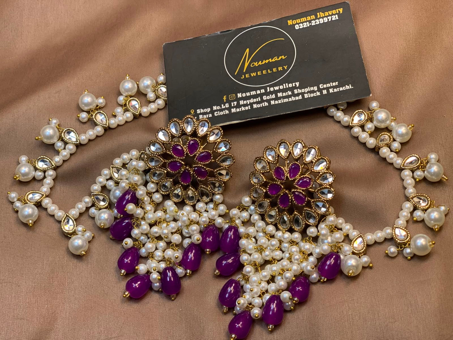 Handmade Kundan Earrings with Sahara