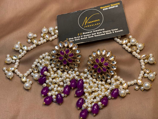 Handmade Kundan Earrings with Sahara