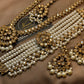 Kundan Champagne Gold Pearl Choker Mala Earring Tikka Timeless Jewellery Necklace Set