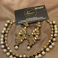 Champagne Kundan Pearl Beaded Necklace Set