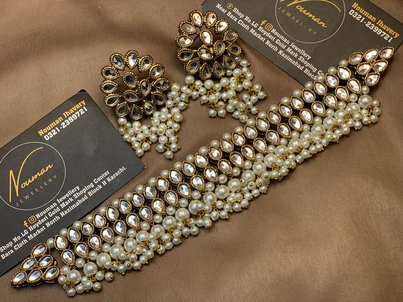 Classic Kundan Pearl Necklace Set