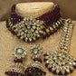 Ruby Kundan Choker Set with Big Size Tikka