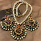 Multicolor Original Stone 20-Inch Long Pendant Set