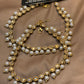 💫Exquisite Kundun Gold Champagne Pearl Pazeb Anklet 💫