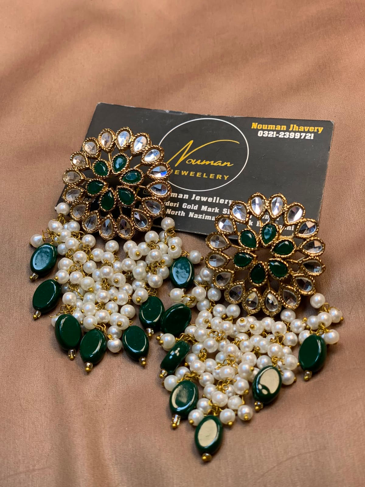 Handcrafted Kundan Pearl Tassel Earrings