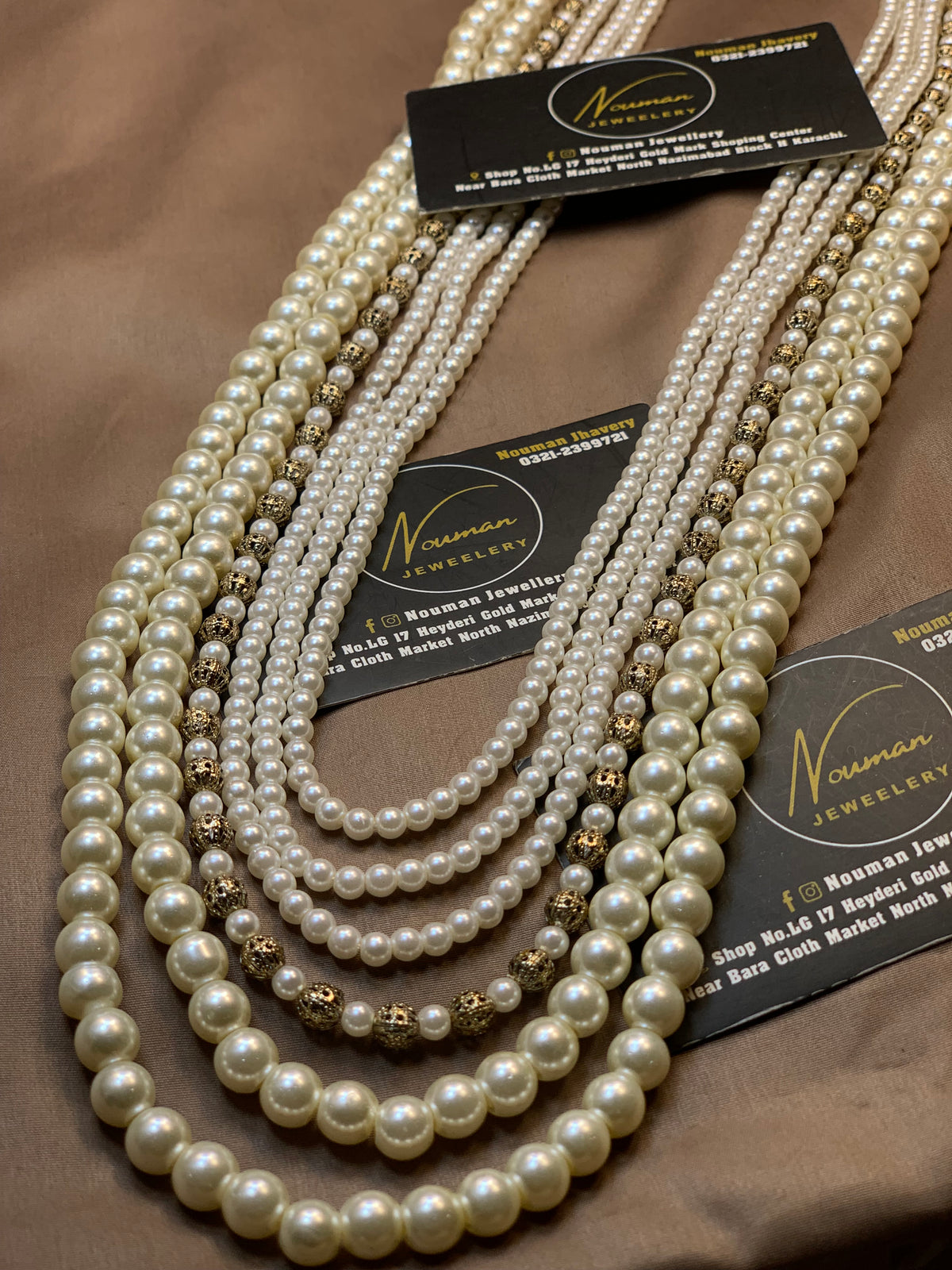 Exquisite Pearls Long Antique 6 Layers Mala