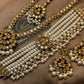 Kundan Champagne Gold Pearl Choker Mala Earring Tikka Timeless Jewellery Necklace Set