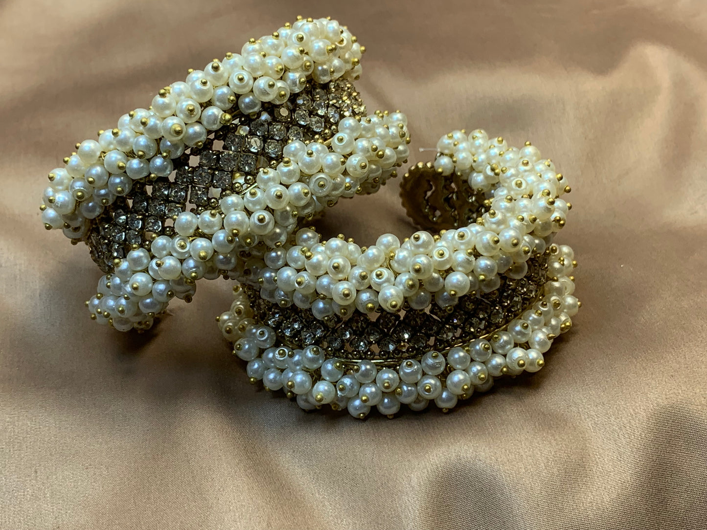 Royal Pearl Zircon Bracelet Fill with Pearls Gajjar