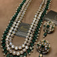 Emerald Green Kundan Mala Set