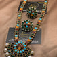 Multicolor Kundan Pearl Long Maala Set with Pendant.