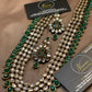 Royal Emerald Green Kundan Long Mala Set