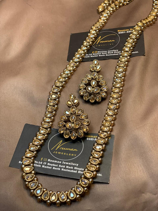 Kundan Gold Long Mala Set