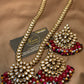 Kundun Multi Nouratan Mala Pandant Classy Jewellery Set