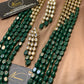 Exquisite Emerald Kundun Royal Mala Set