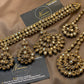 Kundan Champagne Gold Elegant Necklaces Earring Tikka jhumer Bridal Sets