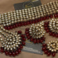 Kundan Maroon Ruby Bridal Set