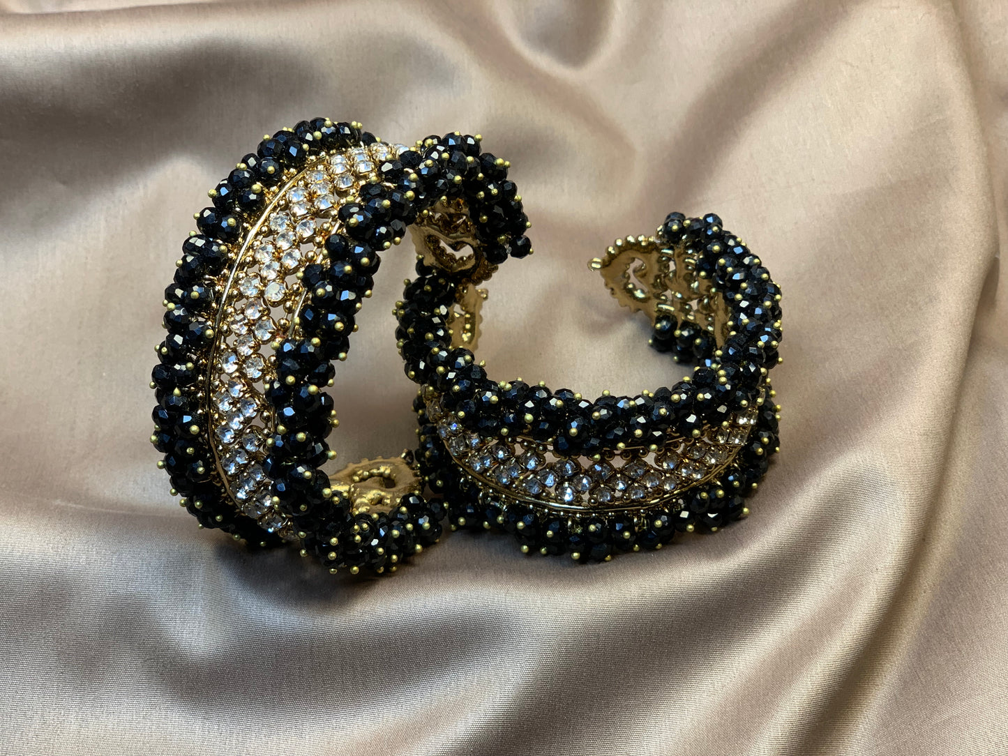 💫Black Bracelets Openable With Stone Beats Studs💫