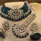 Kundan Emerald Green Statement Set