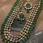 Royal Emerald Green Kundan Long Mala Set