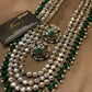 Kundan Emerald Bridal Mala Set