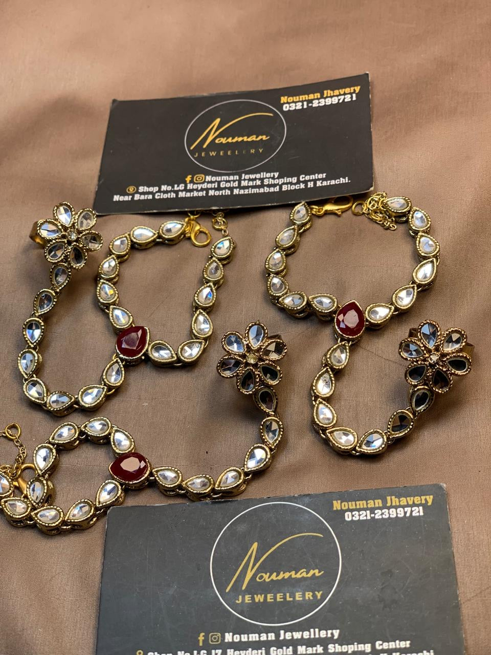 Kids Kundan Ring Bracelet Set