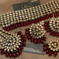 Kundan Maroon Ruby Bridal Set