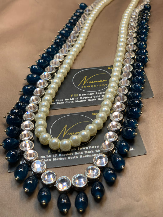 Exquisite Zinc Silver Long Mala Necklaces