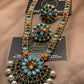 Multicolor Kundan Pearl Long Maala Set with Pendant.