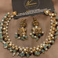 Gold Look Kundan Pearl Beaded Necklace Set