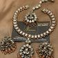 Kundan Silver Necklaces Set With Tikka
