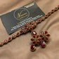 Ruby Elegance Necklace & Earrings Set