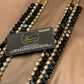 Royal Black Kundan Long Mala Jewellery Set