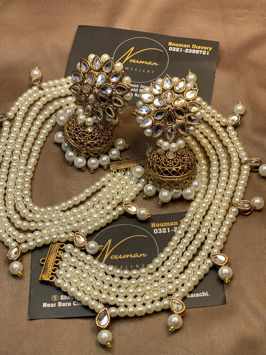 Kundan Pearl Jhumka Sahara