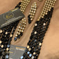 Exquisite Gorgeous Kundun Black Royal Look Mala Earrings Jewellery Sets.