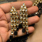 Royal Kundun Stylish Earrings With Black