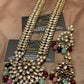 Kundan Multi-Beads Long Mala Pandant Dholna Set