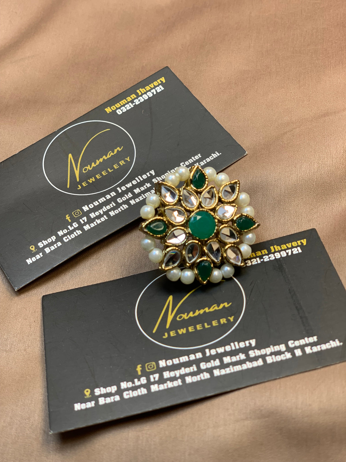 Exquisite Rings Kundun Emerald Green Rings.