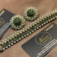 Emerald Green & Mint Kundan Pearl Choker Set