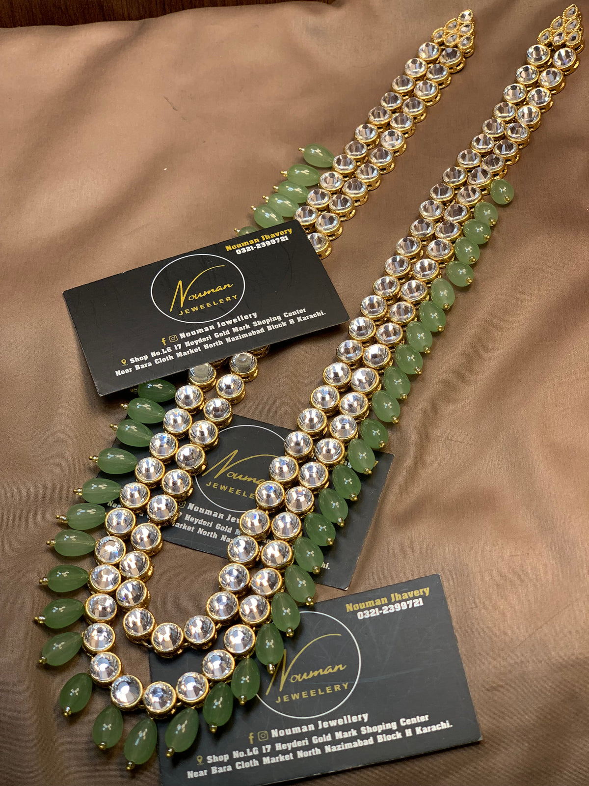 Kundun Mint Green Long Mala 2 Layers Kundun
