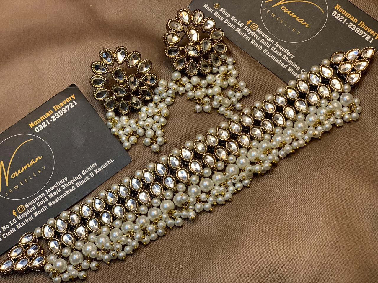 Classic Kundan Pearl Necklace Set