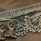 Kundan Silver Pearl Statement  Bridal Choker Set