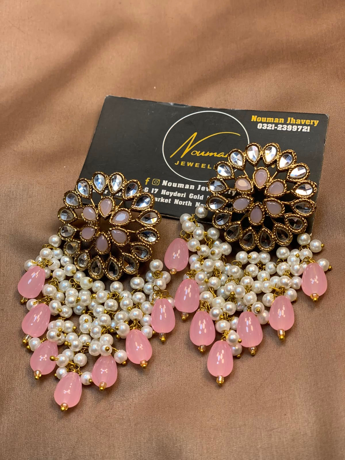 Handcrafted Kundan Pearl Tassel Earrings
