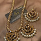 Kundun Champagne Pearl Classy Mala Pandant Jewellery Set