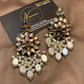 Kundan Pearl Jhumka Jhalar Earrings