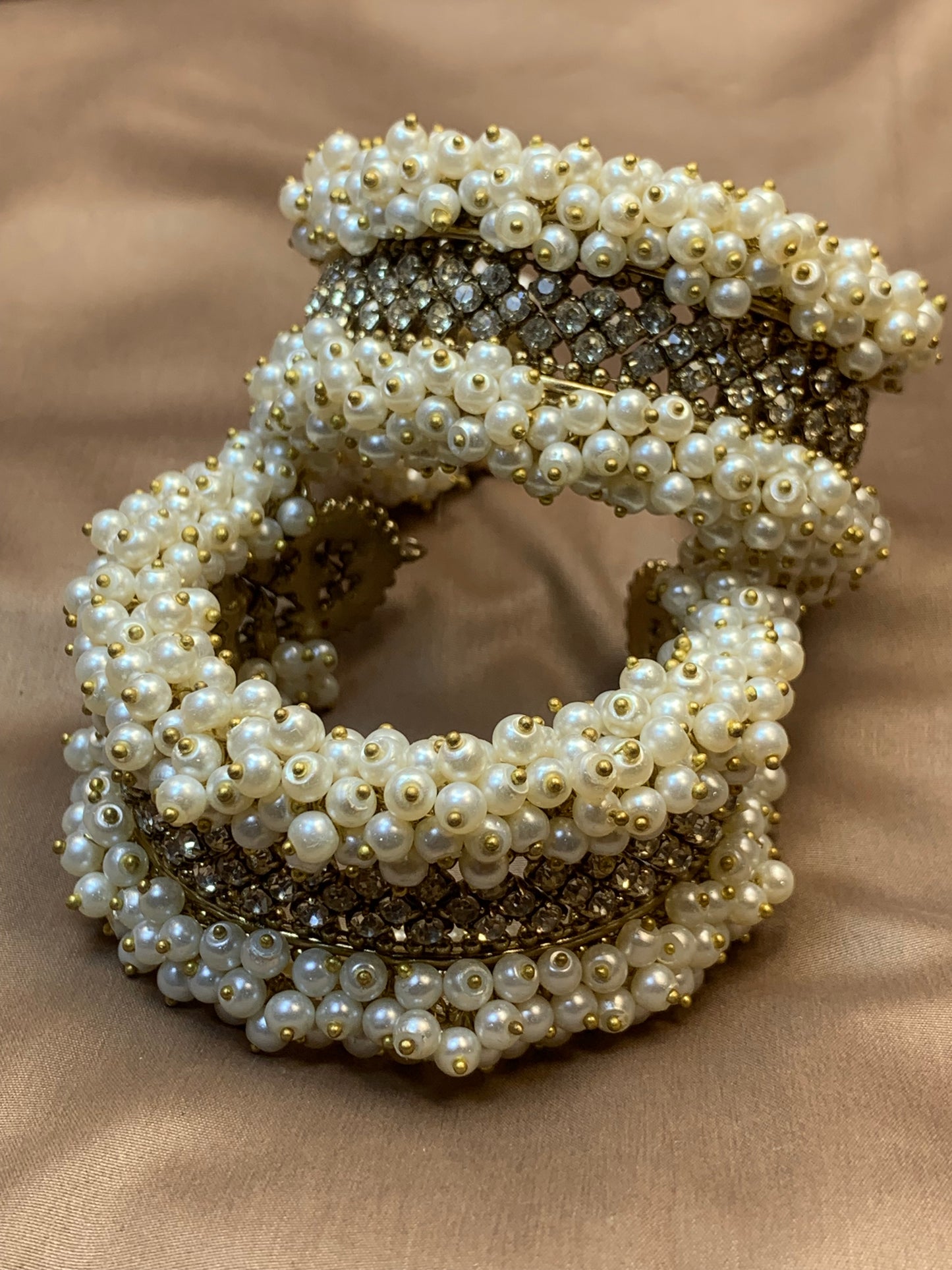 Royal Pearl Zircon Bracelet Fill with Pearls Gajjar