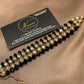Kundan Adjustable Hand Bracelet With Black