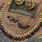 Royal Kundan Elegance ✨

A stunning combination Sea green and rich dark magenta/wine,Jewellery Set