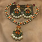 Multicolor Kundan Pearl Necklace Set